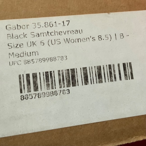 Gabor Amien Black Suede Heeled Booties Leather Slip On Ankle Boots Pumps 8.5 - Picture 12 of 12